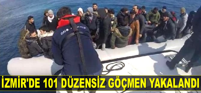 İzmir'de 101 düzensiz göçmen yakalandı