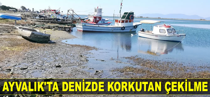 Ayvalık’ta deniz 20 metre çekildi
