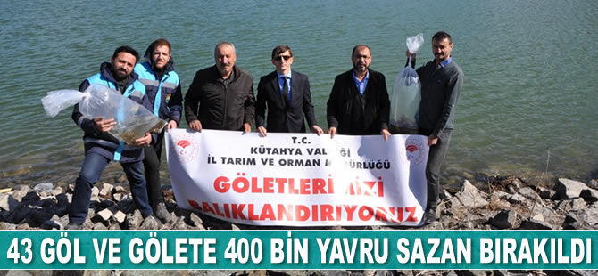 Kütahya’da 43 göl ve gölete 400 bin yavru sazan balığı bırakıldı