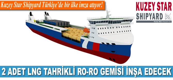Kuzey Star Shipyard, 2 adet LNG tahrikli Ro-Ro gemisi inşa edecek