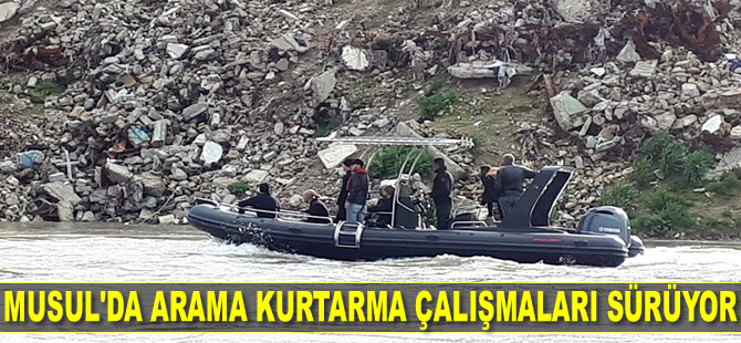 Türk dalgıçlar, Musul’da arama kurtarma çalışmalarını sürdürüyor