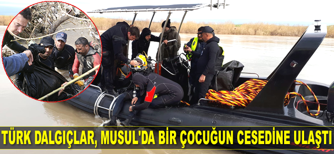 Türk dalgıçlar, Musul'da bir çocuğun cesedine ulaştı