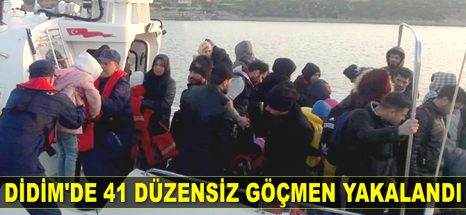 Didim’de 41 düzensiz göçmen yakalandı