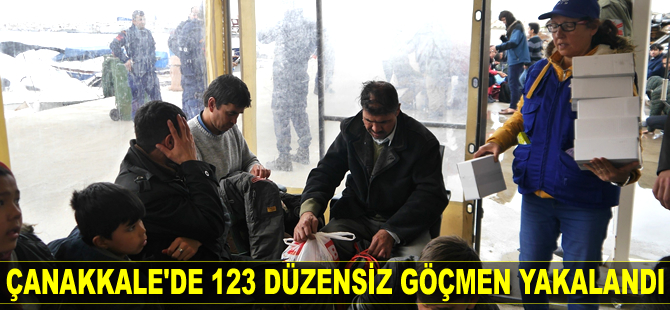 Çanakkale’de 123 düzensiz göçmen yakalandı