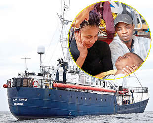 ‘Alan Kurdi’ isimli gemide göçmenlerin yaşam mücadelesi sürüyor