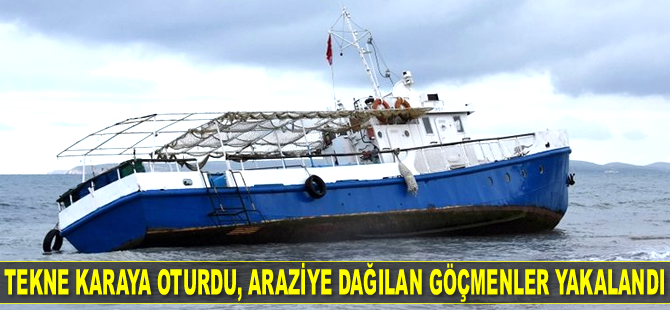 'Varyag' isimli tekne karaya oturdu, araziye dağılan 51 göçmen yakalandı