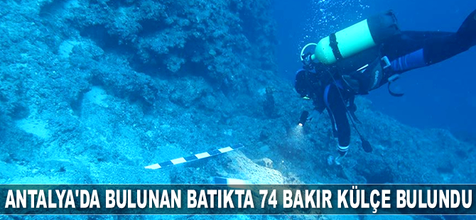 3 bin 600 yıllık batıkta 74 adet bakır külçe bulundu