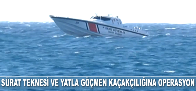 Sürat teknesi ve yatlarla göçmen kaçakçılığı yapanlara operasyon düzenlendi