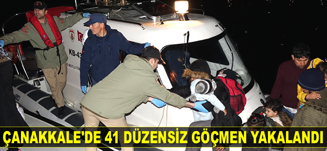 Çanakkale’de 41 düzensiz göçmen yakalandı