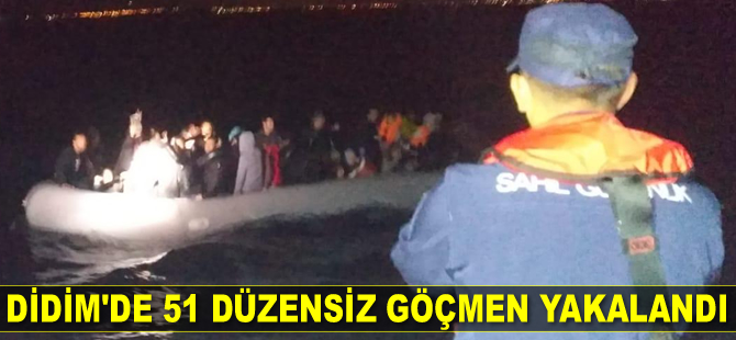 Didim'de 51 düzensiz göçmen yakalandı