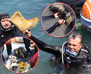 Kaleiçi Yat Limanı’nda deniz dibi temizliği yapıldı