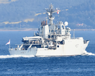 'HMS Echo' isimli İngiliz savaş gemisi, Çanakkale Boğazı'ndan geçti