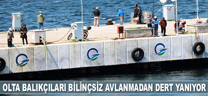Olta balıkçıları bilinçsiz avlanmadan dert yanıyor