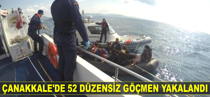 Ayvacık’ta 52 düzensiz göçmen yakalandı