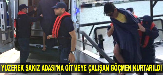 Çeşme'de yüzerek Sakız Adası'na gitmeye çalışan göçmen kurtarıldı