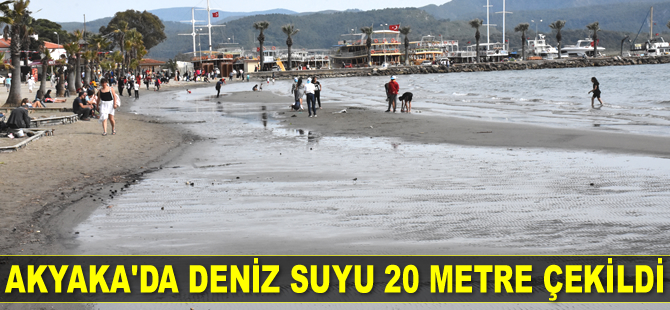 Akyaka'da deniz suyu 20 metre çekildi