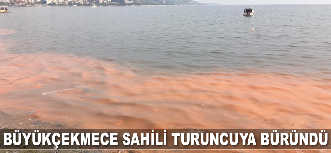 Büyükçekmece sahili turuncuya büründü