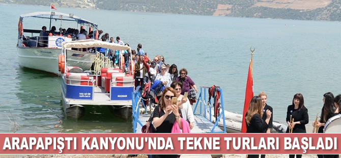 Arapapıştı Kanyonu'nda tekne turları başladı