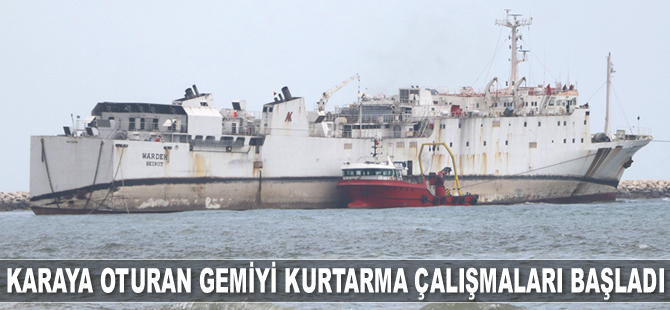 'WARDEH' isimli kargo gemisini kurtarma çalışmaları başladı