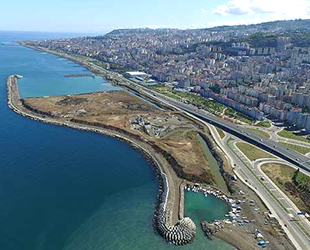 Trabzon’un son plajı da duble yol için doldurulacak