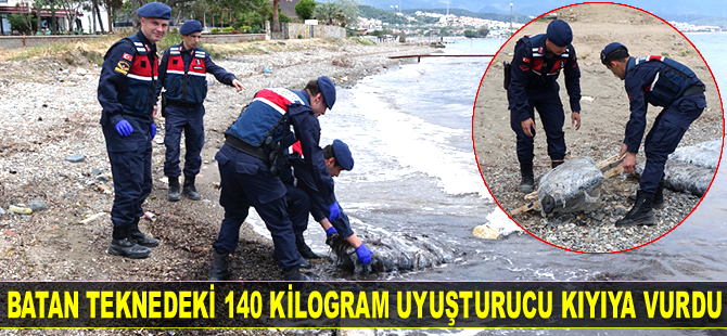 Batan teknedeki 140 kilogram uyuşturucu kıyıya vurdu