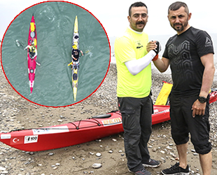 İstanbul'dan kano ile yola çıkan ekip, Abana’ya ulaştı