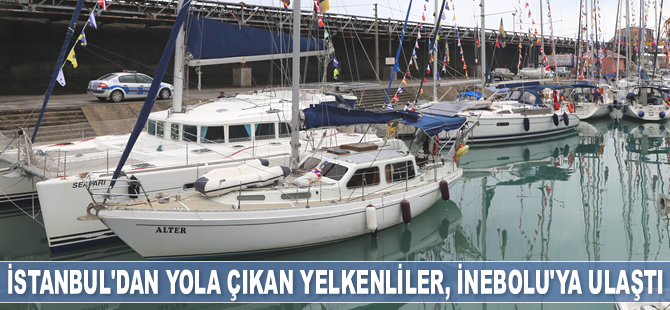 İstanbul'dan yola çıkan yelkenliler, İnebolu’na ulaştı