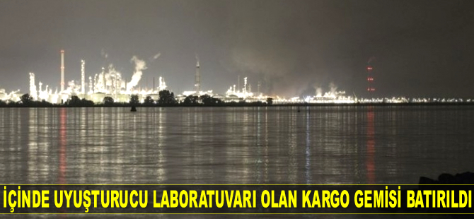 Hollanda'da içinde uyuşturucu laboratuvarı olan kargo gemisi batırıldı