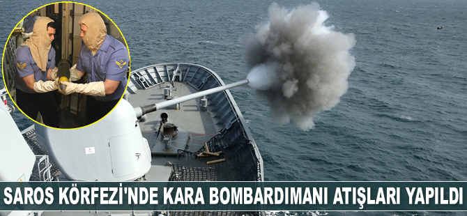 TCG Salihreis Fırkateyni tarafından kara bombardımanı atışları yapıldı