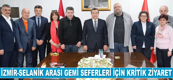 Yunanistan heyeti, İzmir-Selanik gemi seferleri için Konak’ı ziyaret etti