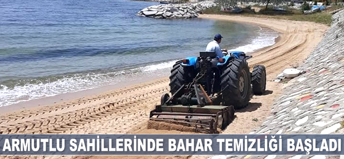Armutlu sahillerinde bahar temizliği başladı