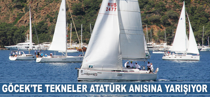 Göcek'te tekneler Atatürk anısına yarışıyor
