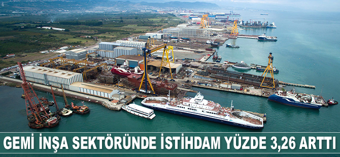 Gemi inşa sektöründe istihdam yüzde 3,26 arttı