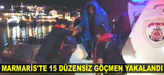 Marmaris’te 15 düzensiz göçmen yakalandı