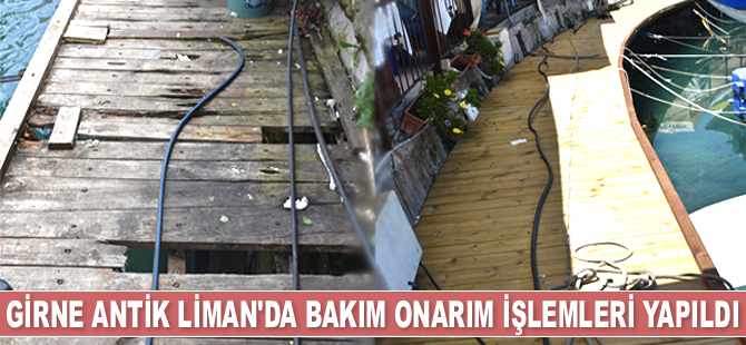Girne Antik Liman'da bakım onarım işlemleri yapıldı