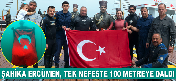 Şahika Ercümen, Samsun’da ‘Saygı Dalışı’ gerçekleştirdi