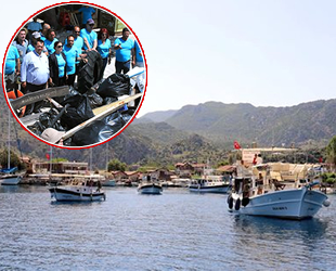 Marmaris koylarında imece usulü temizlik yapıldı