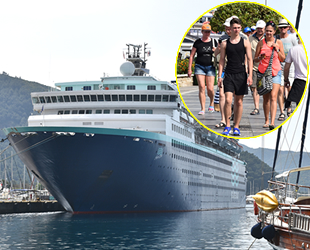 ‘Horizon’ isimli yolcu gemisi, Marmaris’e geldi