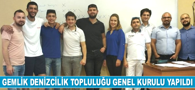 Gemlik Denizcilik Topluluğu Genel Kurulu yapıldı