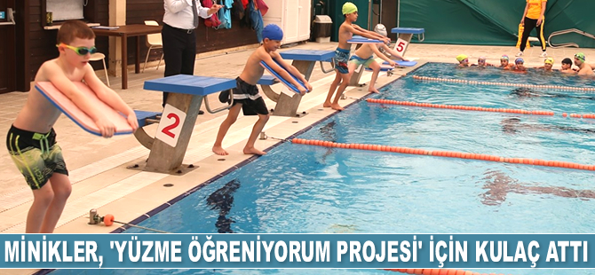 ‘Yüzme Öğreniyorum’ projesinde havuzlar, minik kulaçlarla şenlendi