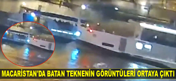 Macaristan'da batan teknenin görüntüleri ortaya çıktı