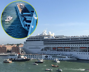Venedik'te Opera isimli kruvaziyer gemisi, yolcu teknesiyle çatıştı: 5 yaralı
