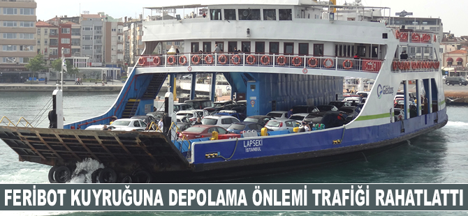 Feribot kuyruğuna depolama önlemi trafiği rahatlattı