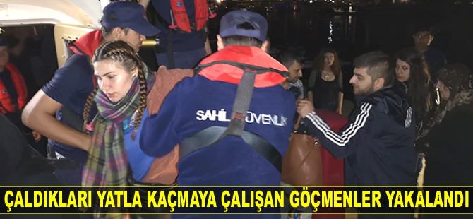 Lüks yatı çalarak Yunanistan’a kaçmaya çalışan göçmenler yakalandı
