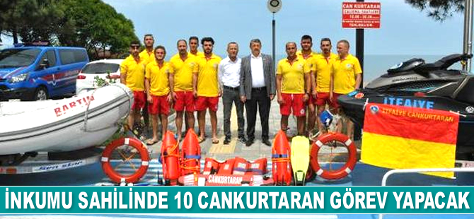 Bartın İnkumu sahilinde 10 cankurtaran görev yapacak