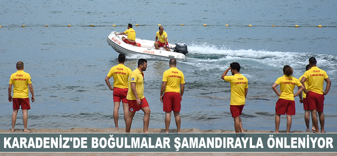 Karadeniz'de boğulmalar şamandırayla önleniyor