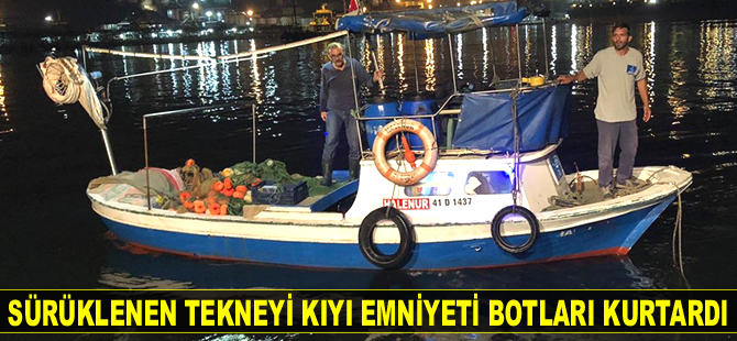 Halenur isimli tekne, İzmit Körfezi’nde sürüklendi