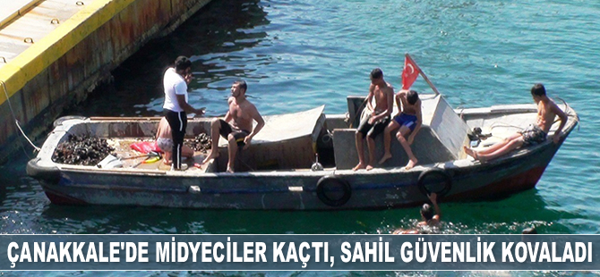 Çanakkale’de midyeciler kaçtı, Sahil Güvenlik kovaladı