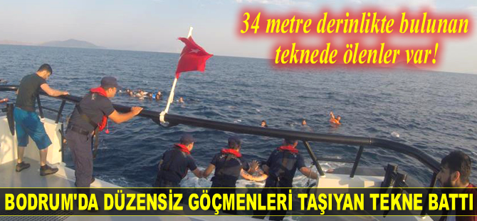 Bodrum’da düzensiz göçmenleri taşıyan tekne battı: 8 ölü...