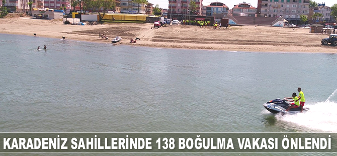 Karadeniz sahillerinde 17 günde 138 boğulma vakası önlendi